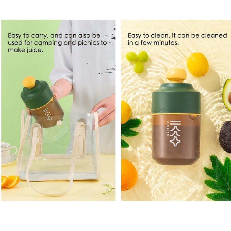 AMPLIN Portable Hand Juicer Lime Squeezer Rotation Press BPAFree AntiSlip Hand Press With Measuring Cup Easy To Use Clean Juicer Manual Suitable For Lemons Limes Oranges - Image 4