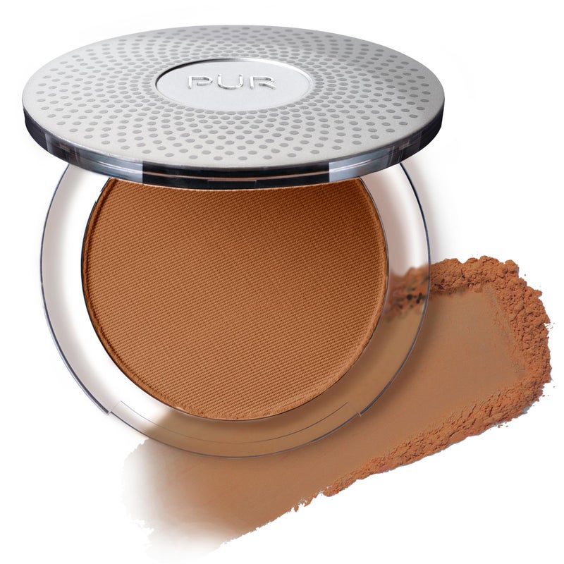 PUR Beauty 4in1 Pressed Mineral Makeup Powder Foundation with SPF 15 Concealer Finishing Compact Pressed Powder for Face Buildable Medium to Full Coverage Foundation Powder Deeper