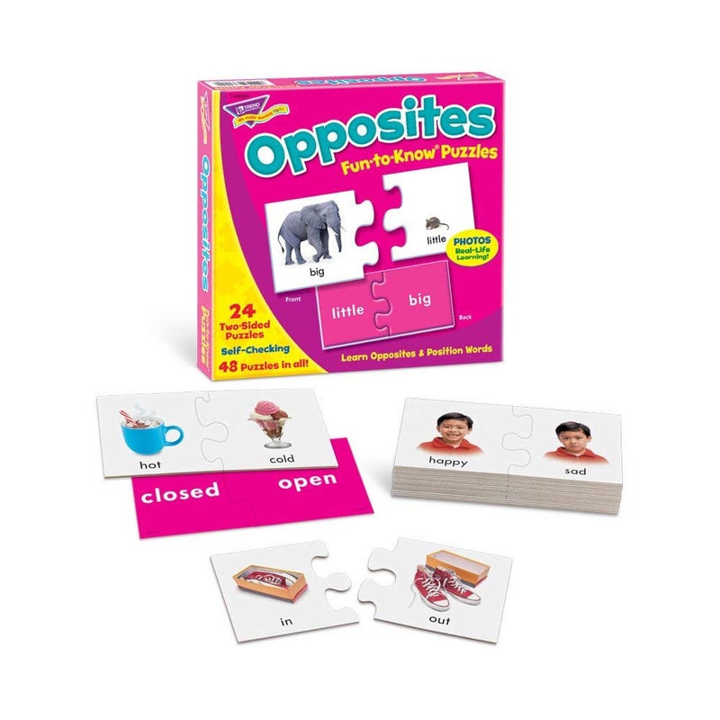TREND enterprises, Inc. Opposites Puzzle Set, Multicolor, 3 x 6 in - Image 2