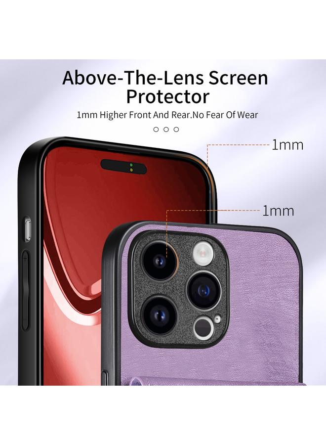 S-TOP Case For iPhone 15 Pro Max Retro Card Wallet Fold Leather Phone Case with Strap - Image 3