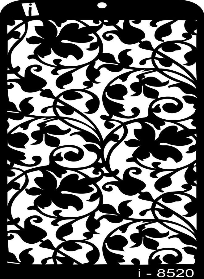 iCraft Decorative Layering Template Stencil i-8520 Size 4" x 8" Re-Usable Used for Painting, Journaling, Mix-Media, Wall Painting and Other Decorative Purposes. Pack of 1 Pcs - Image 1