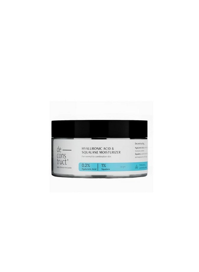 Deconstruct Hyaluronic Acid & Squalane Moisturizer | 0.2% Hyaluronic Acid 1% Squalane |Moisturizer For Normal Skin | Lightweight Moisturiser | For Long Lasting & Non-Greasy Hydration | 50Gm, Cream - Image 1