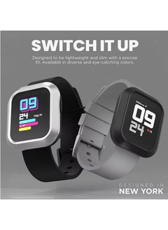 iTouch Flex Series Smartwatch With Interchangeable And Silver Case Black Silicone Strap  - Image 2