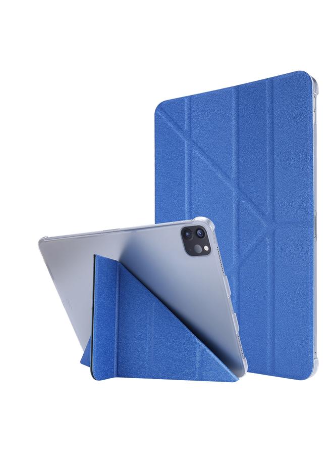 زبون حافظة لجهاز iPad Air 13 2025 / 2024 / iPad Pro 12.9 2022 / 2021، حافظة جلدية قلابة بتصميم أفقي وملمس حريري مع حامل - Image 1