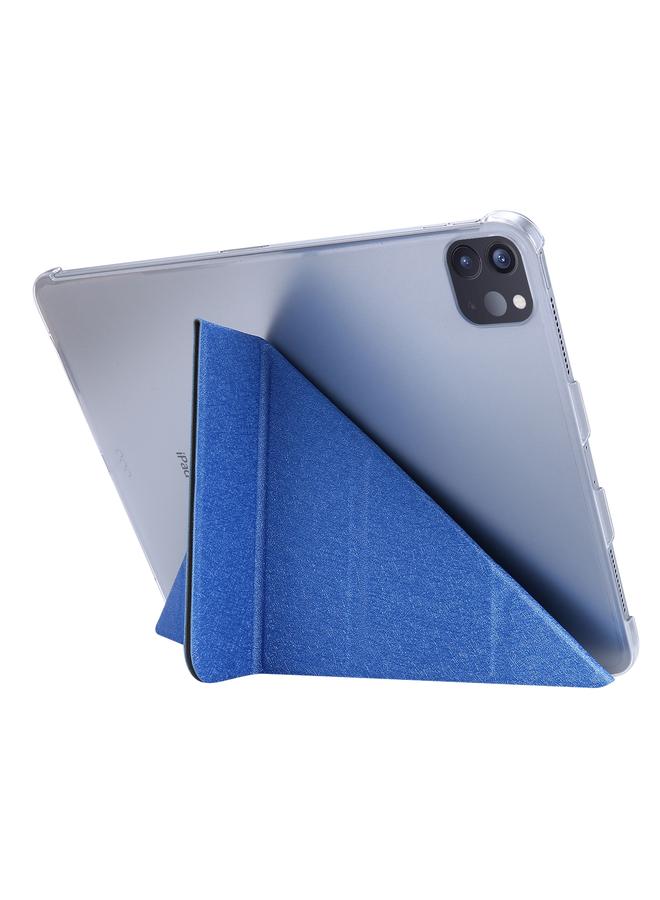 زبون حافظة لجهاز iPad Air 13 2025 / 2024 / iPad Pro 12.9 2022 / 2021، حافظة جلدية قلابة بتصميم أفقي وملمس حريري مع حامل - Image 3