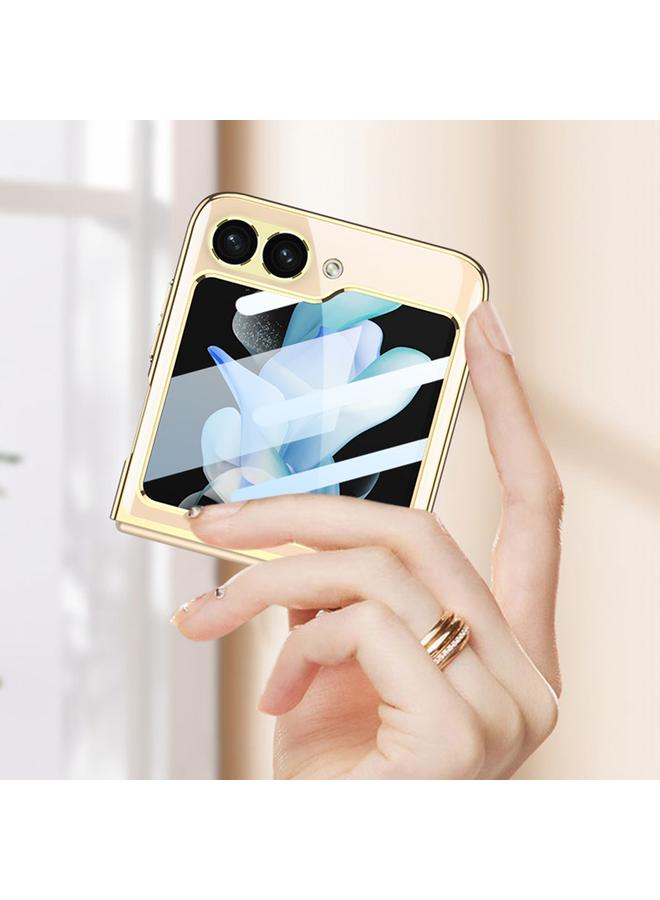 erorex For Samsung Galaxy Z Flip6 / Flip7 Fe Integrated Electroplating Full Coverage Phone Case(Transparent) - Image 4