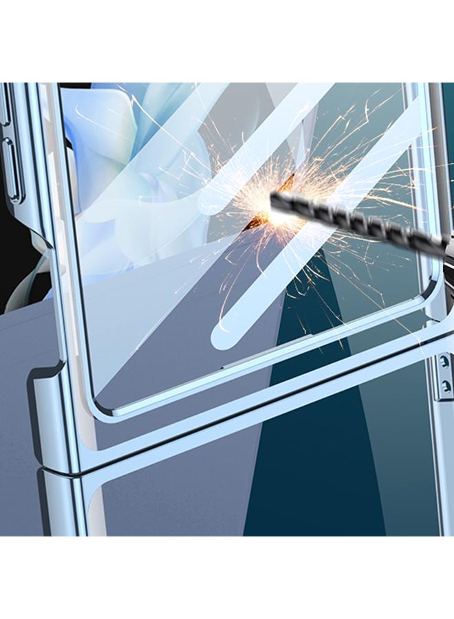 erorex For Samsung Galaxy Z Flip6 / Flip7 Fe Integrated Electroplating Full Coverage Phone Case(Transparent) - Image 5