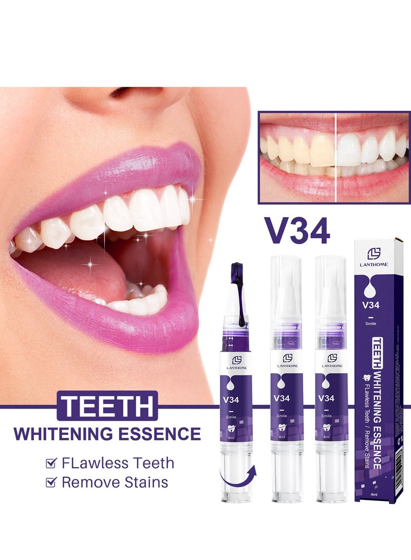 لانثوم Teeth Whitening Essence Pen V34 مصحح لون الأسنان ، معجون أسنان تبييض الأسنان ، إزالة البقع ، إزالة القهوة ، البقع ، الأسنان الصفراء 4 مل - Image 2