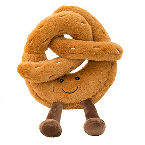 NatureMan 9"" Croissant Plush Toy Cute Croissant Bread Pillow Stuffed Animals Funny Soft Food Plushies Toy (Pretzel) - Image 1