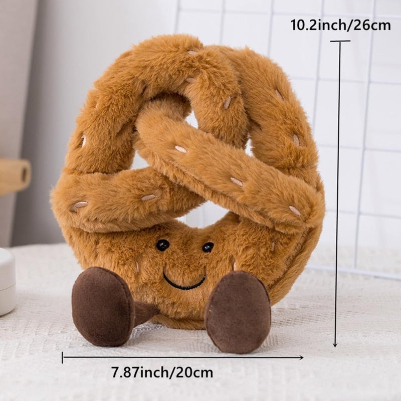 NatureMan 9"" Croissant Plush Toy Cute Croissant Bread Pillow Stuffed Animals Funny Soft Food Plushies Toy (Pretzel) - Image 4
