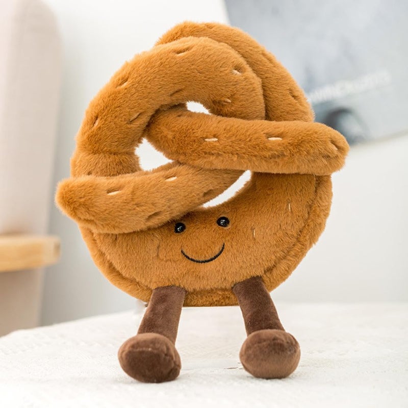 NatureMan 9"" Croissant Plush Toy Cute Croissant Bread Pillow Stuffed Animals Funny Soft Food Plushies Toy (Pretzel) - Image 2