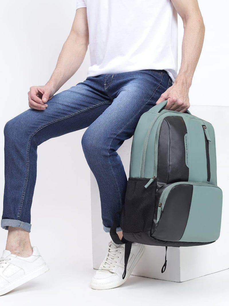 HOT SHOT BAGS VINTAGE SERIES 1396 32L FAUX LEATHER WATER RESISTANT Trolly sleeve LAPTOP BACKPACK|MEN & WOMEN | OFFICE BACKPACK | COLLEGE BACKPACK - Image 2