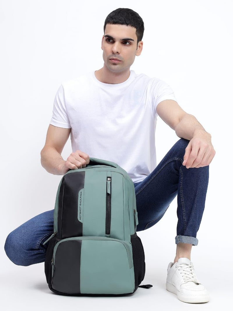 HOT SHOT BAGS VINTAGE SERIES 1396 32L FAUX LEATHER WATER RESISTANT Trolly sleeve LAPTOP BACKPACK|MEN & WOMEN | OFFICE BACKPACK | COLLEGE BACKPACK - Image 4