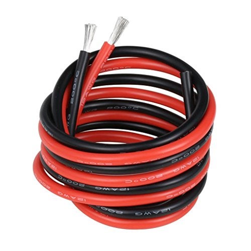 BNTECHGO 12 Gauge Silicone Wire 10 ft red and 10 ft Black Flexible 12 AWG Stranded Tinned Copper Wire - Image 1