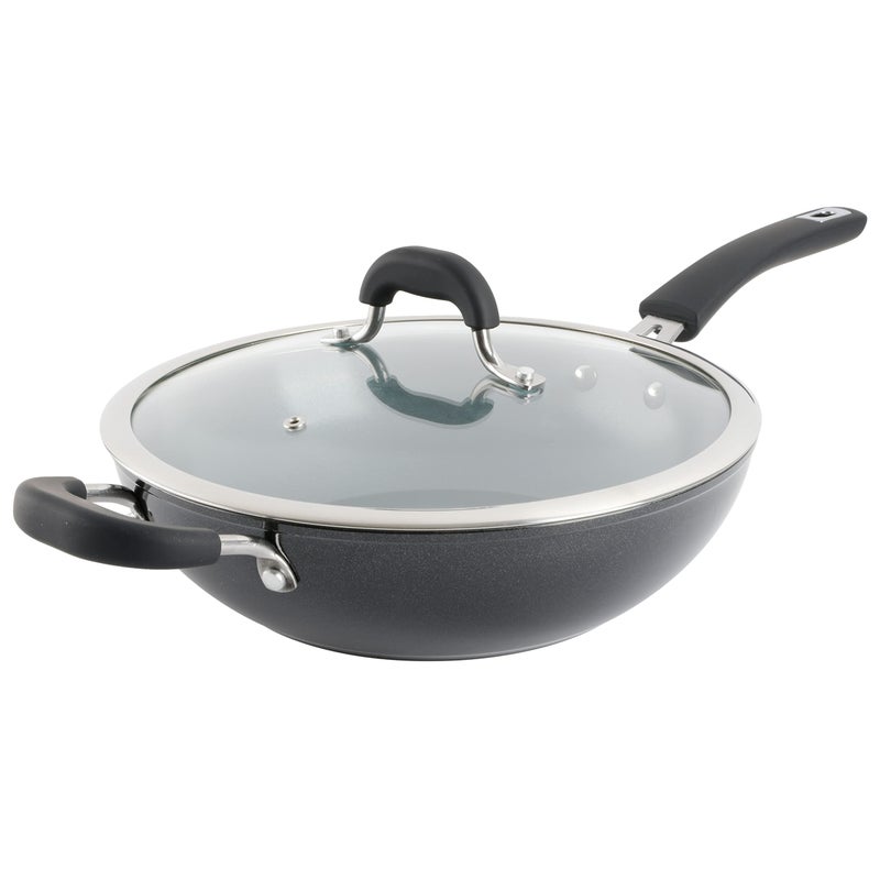 Kenmore Arlington 11" Aluminum Wok W/Lid- Black Diamond - Image 1