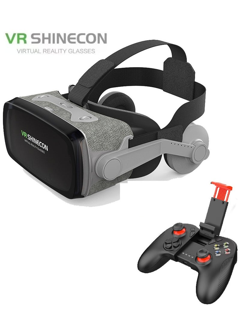 general Classic VR Goggles VR SHINECON 9th Generation+Controller Virtual Reality VR Headset 3D Glasses for Movies & Video Games, Compatible with iOS & Android, HarmonyOS, Smartphone within 4.7-6.7inch Screen Pupil Distance Adjusting Function, IMAX Cinema/360°View/3D Games, Lightweight, Comfortable Material, Ergonomic Design, Multi-Angle Cooling Design - Image 1