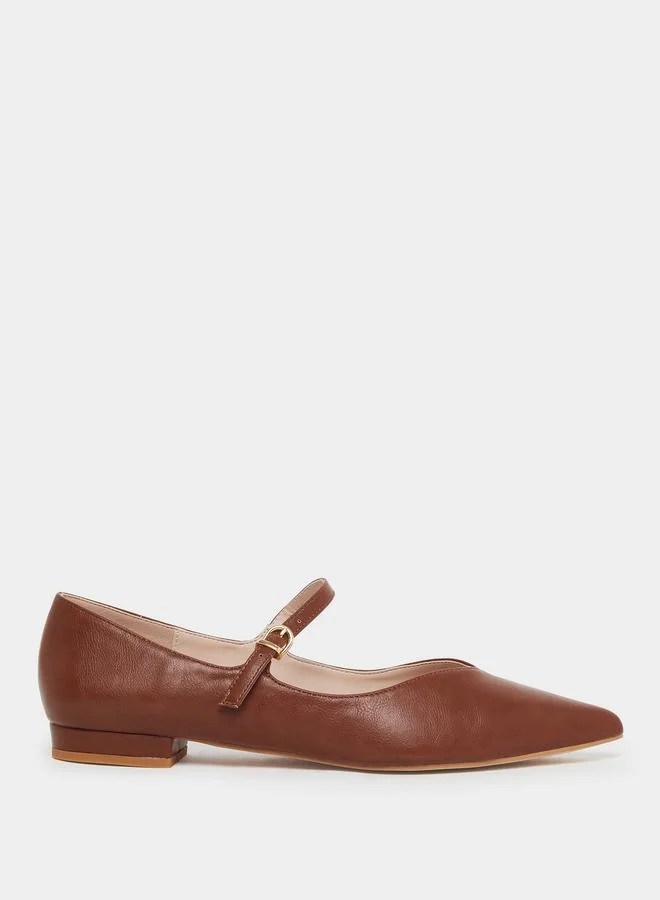 Raid Abha Pointed Toe Buckle Flat Shoes