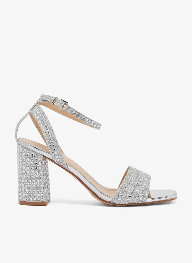 Truffle Silver Strap Detail Wedge Heeled Sandals