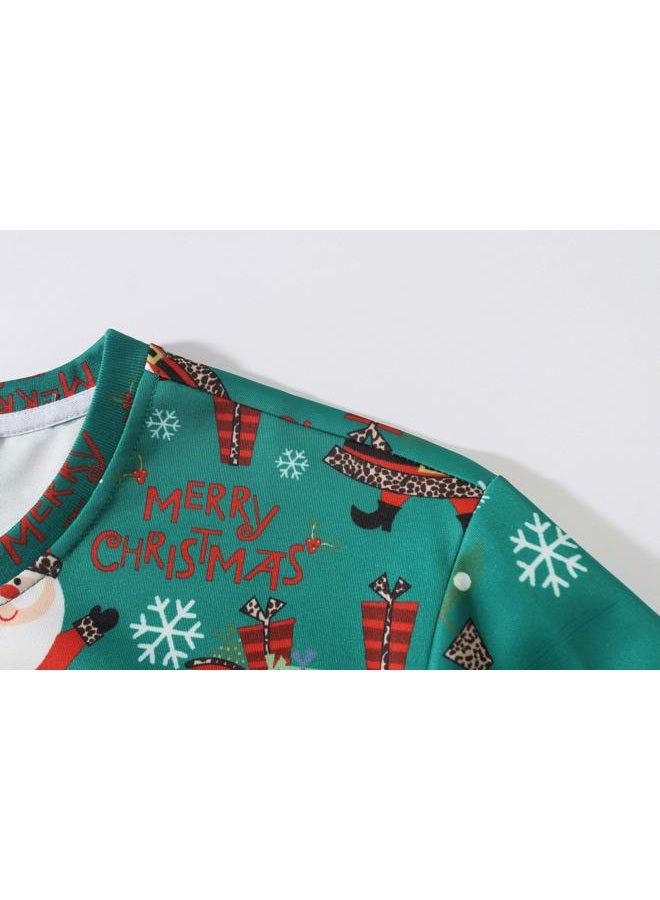 SSLR Mens-Ugly-Christmas-Sweatshirt-Funny Hoodies Xmas Holiday Crew Neck Pullover Causal, Green White, M - Image 4