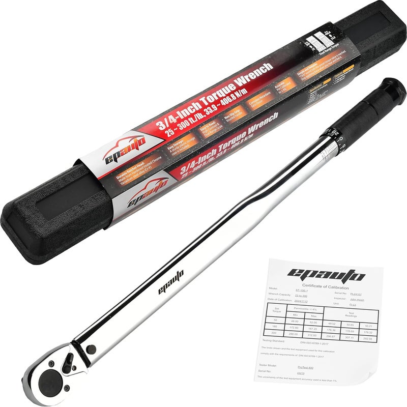 EPAuto 3/4-Inch Torque Wrench, 25~300 ft./lb., 33.9~406.8 N/m - Image 1
