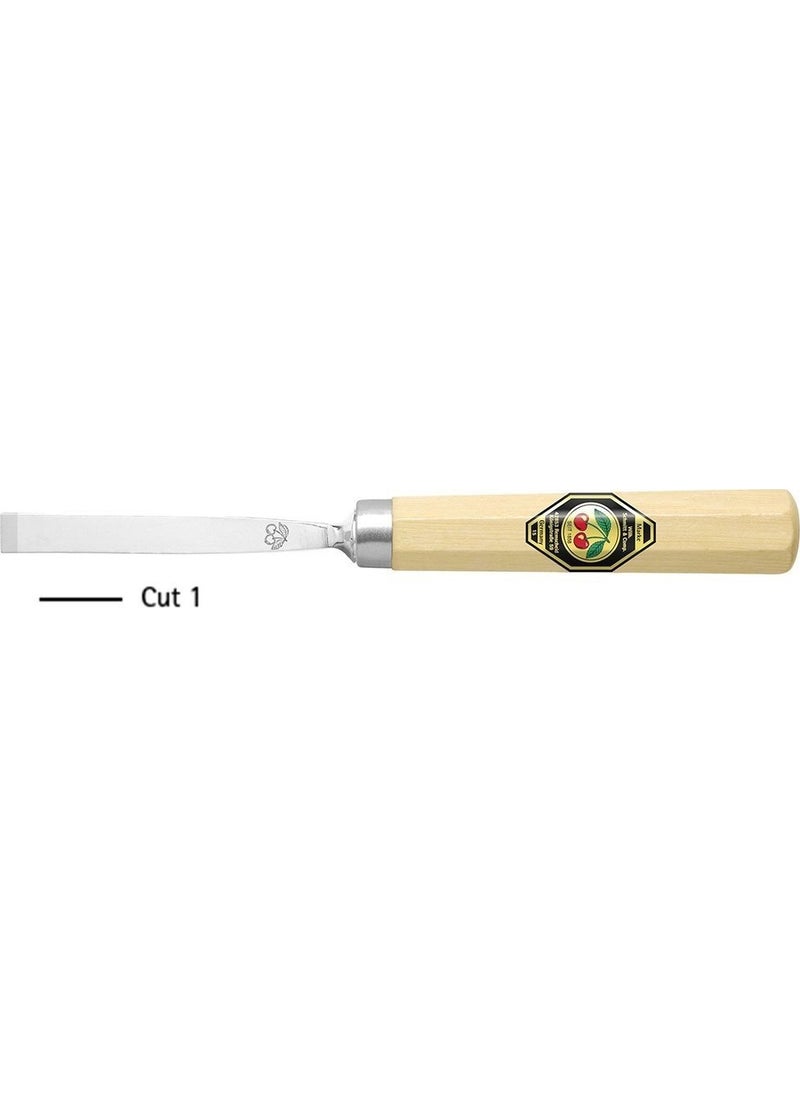 KIRSCHEN - Flat Nose Carving Chisel Short Cut1 - 8mm - Image 1