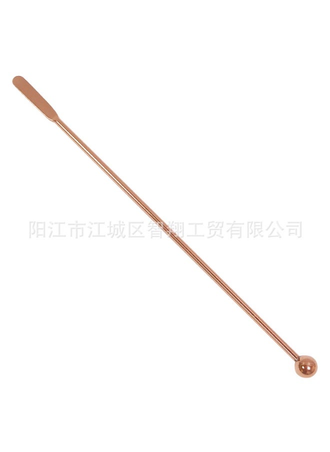 NIBEMINENT - Stainless Steel Cocktail Stirrer for Bars Squashed Rose Gold - Image 1
