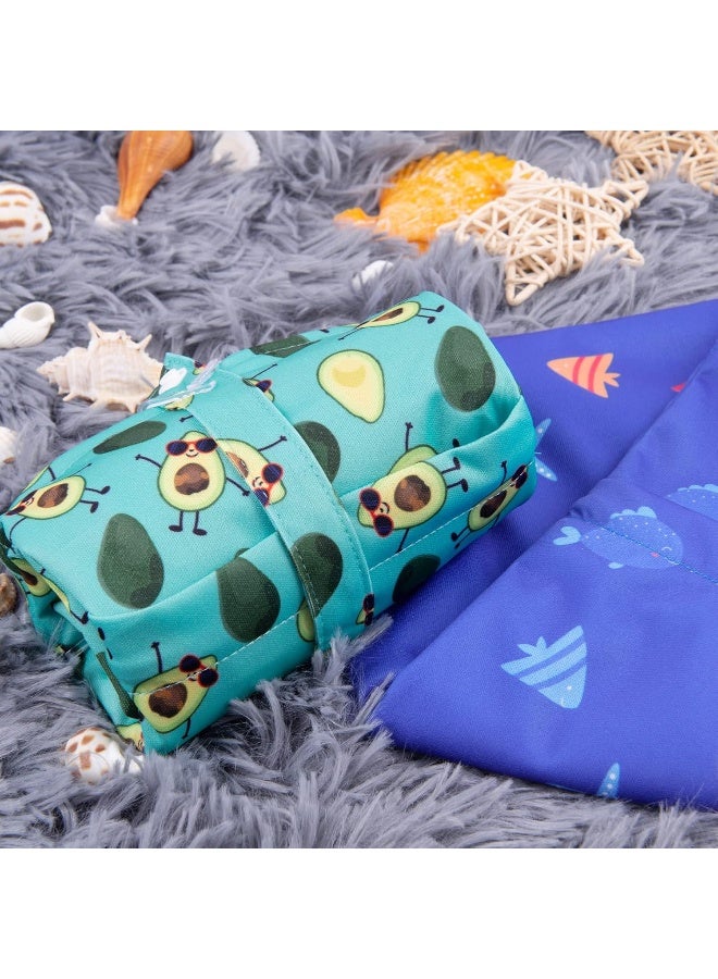 ALVABABY ALVABABY 2pcs Cloth Diaper Wet Dry Bags Waterproof Reusable with Two Zippered Pockets Travel Beach Pool Daycare Soiled Baby Items Yoga Gym Bag for Swimsuits or Wet Clothes  - Image 5