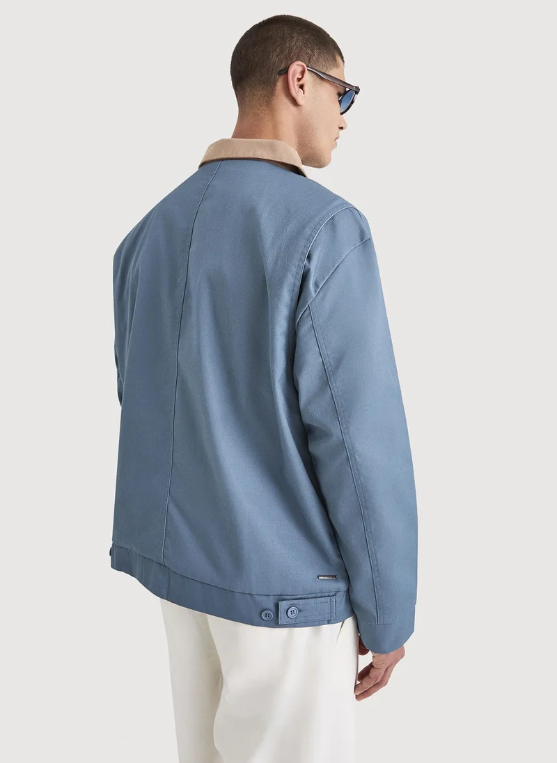 Nautica  Men Regular Fit Full Zip Jacket for Layered Styling - Teal for Men | Best Price UAE