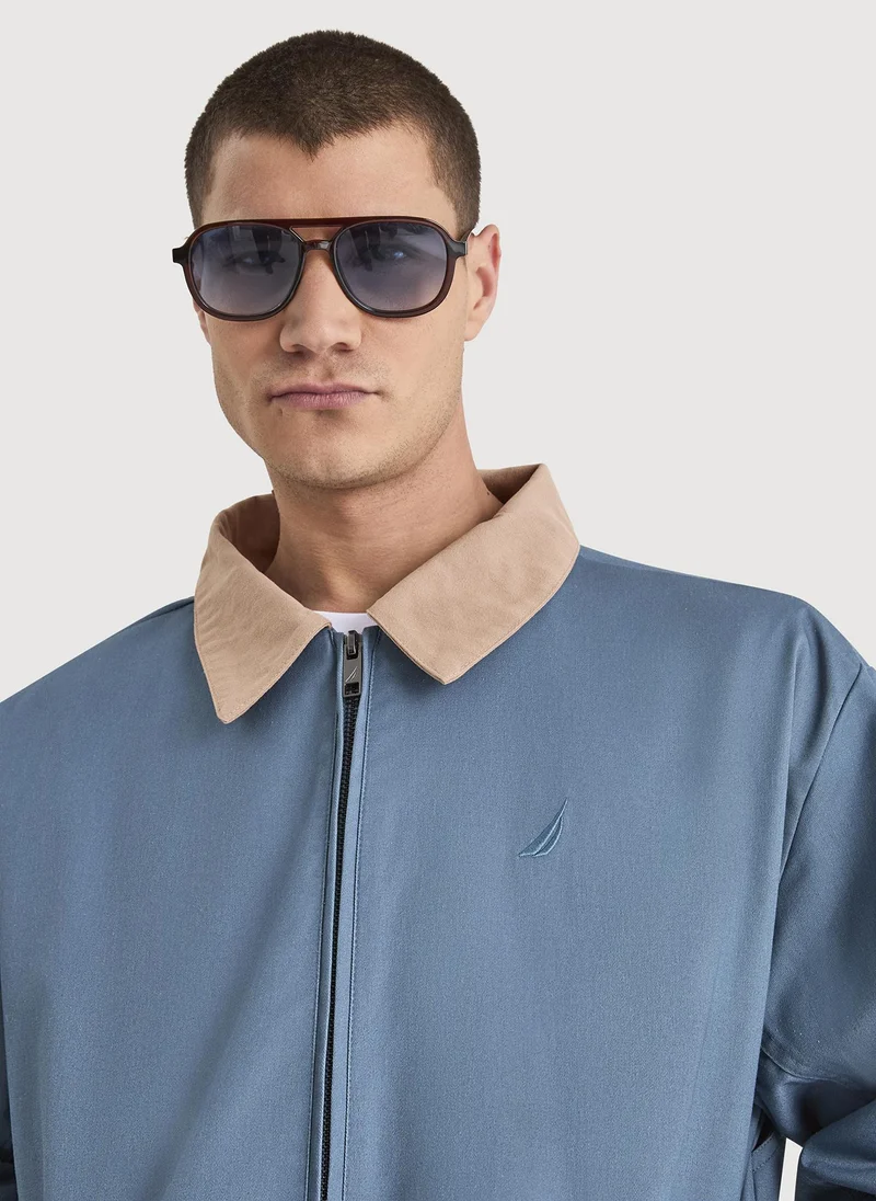Nautica  Men Regular Fit Full Zip Jacket for Layered Styling - Teal for Men | Best Price UAE