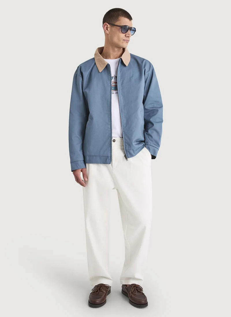 Nautica  Men Regular Fit Full Zip Jacket for Layered Styling - Teal for Men | Best Price UAE