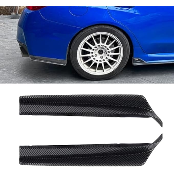 Luocute Rear Bumper Side Diffuser, 2 Pcs Rear Spat Bumper Valance Lip Left Right Lightweight Easy Install Replacement for Impreza STI VA 2015-2021 (Carbon Fiber Style) - Image 5