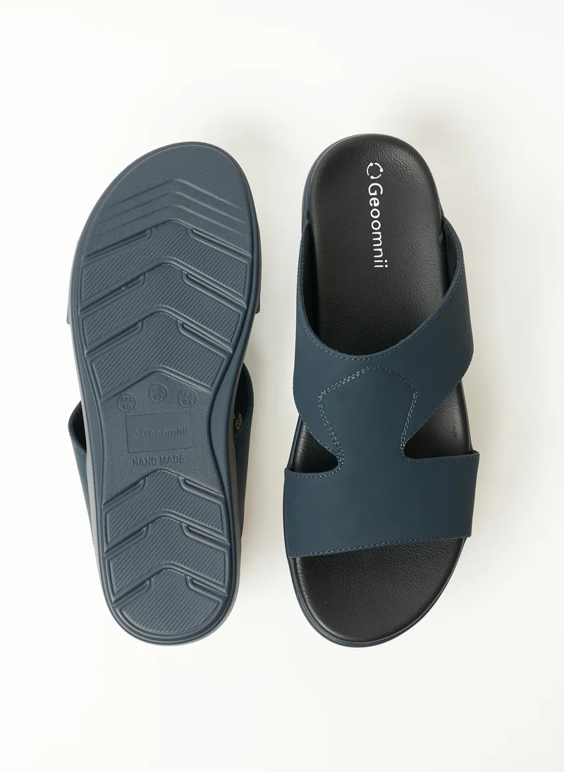 Geoomnii NAVY Geoomnii Mens Arabic Sandals Navy for Men | Best Price UAE