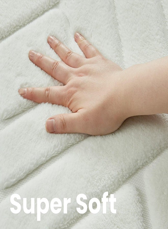 Macgace Ultra Soft Cream White Area Rug for Bedroom, 4x6 Modern Geometric Shag Rugs with Nonslip Backing for Living Room, Washable Fuzzy Carpet for Cozy Kids Room Nursery - Image 5