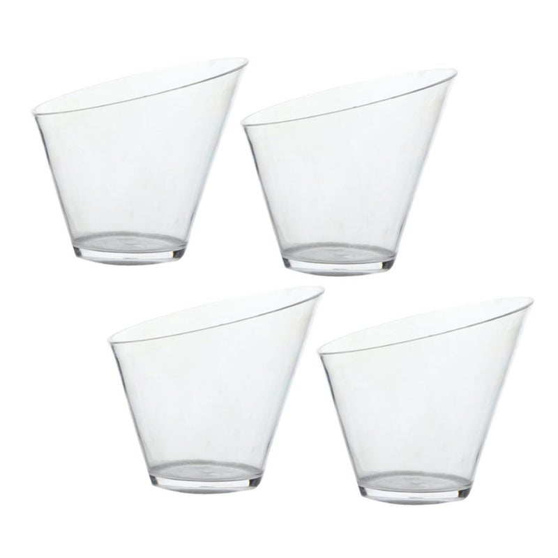 4 Piece Angled Salad Serving Bowls 13 6cm For Pasta Noodles Dessert Kitchen Tableware - Image 2