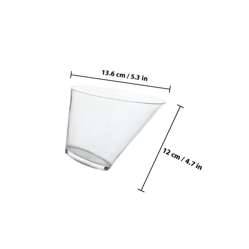 4 Piece Angled Salad Serving Bowls 13 6cm For Pasta Noodles Dessert Kitchen Tableware - Image 3