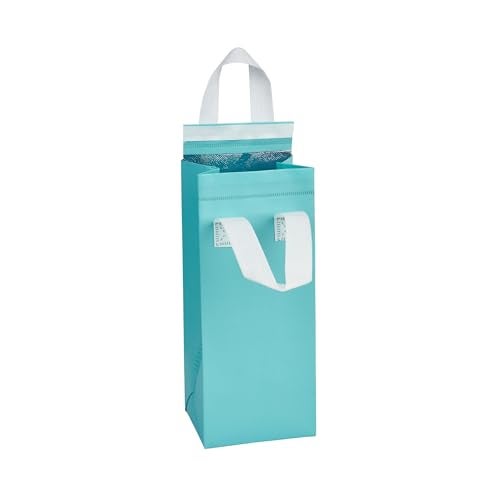 Restaurantware Insulated Delivery Bags 25 Count 4724 x 3937 x 11024 Inches Nonwoven Take Out Bags For Food With Sturdy Handles Teal Insulated Grocery Bags TamperEvident Foldable - Image 3