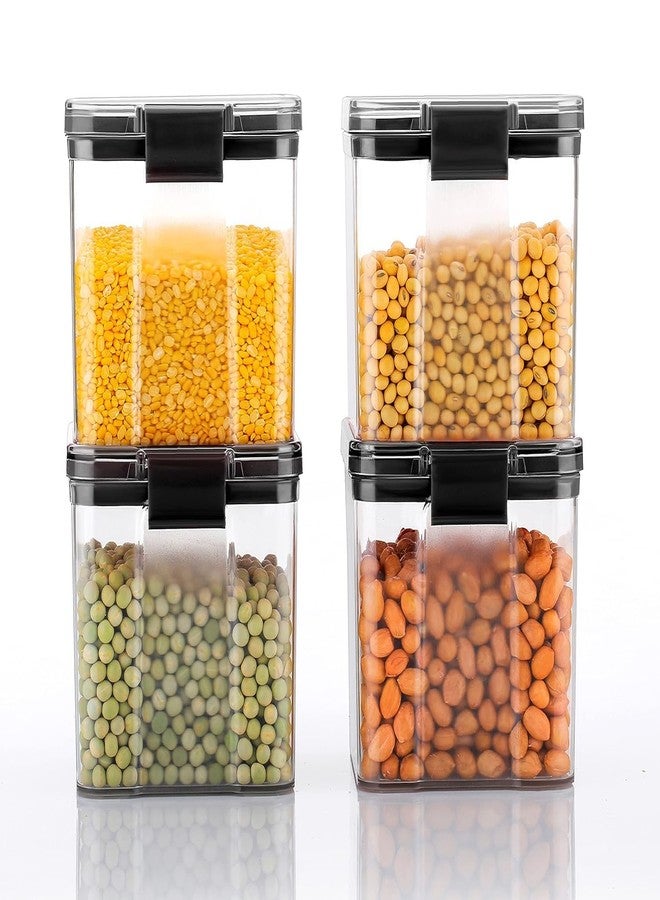 HomeWiz Air-Tight Kitchen Storage Containers Set of 4 (700 ML Each) | Transparent Plastic Boxes for Fridge, Pantry & Home Organization | Food Grade, Multi-Purpose Storage | Storage Box - Image 3