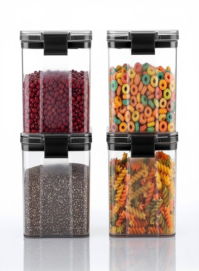 HomeWiz Air-Tight Kitchen Storage Containers Set of 4 (700 ML Each) | Transparent Plastic Boxes for Fridge, Pantry & Home Organization | Food Grade, Multi-Purpose Storage | Storage Box - Image 1