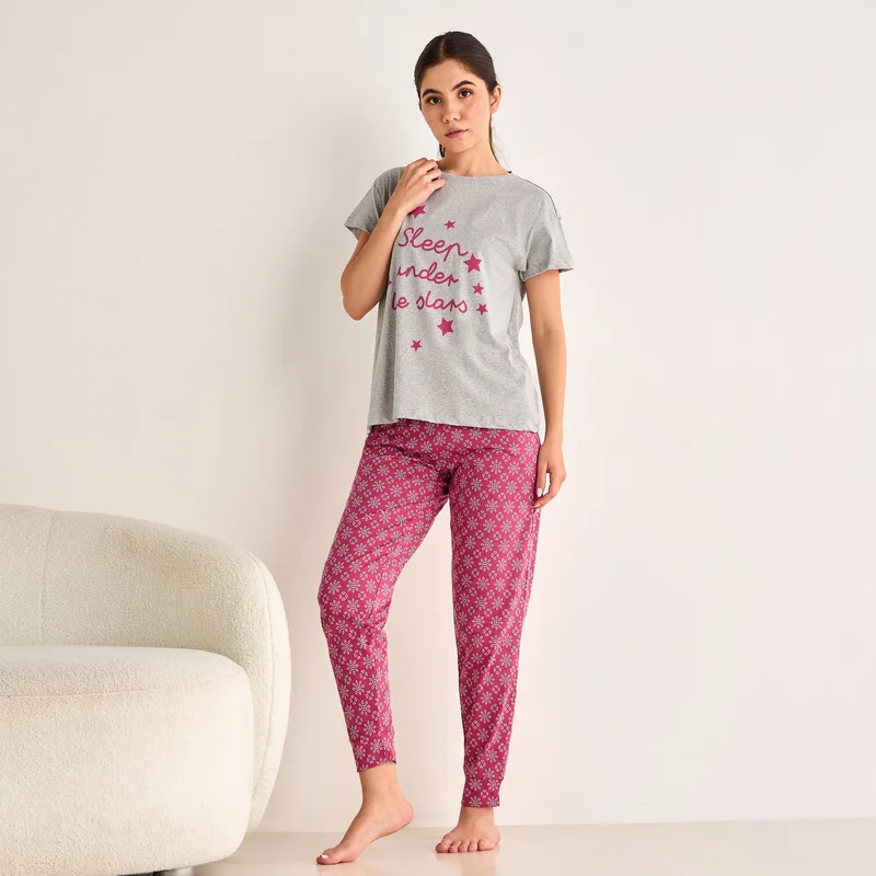 Splash FAV Printed Pyjama Set