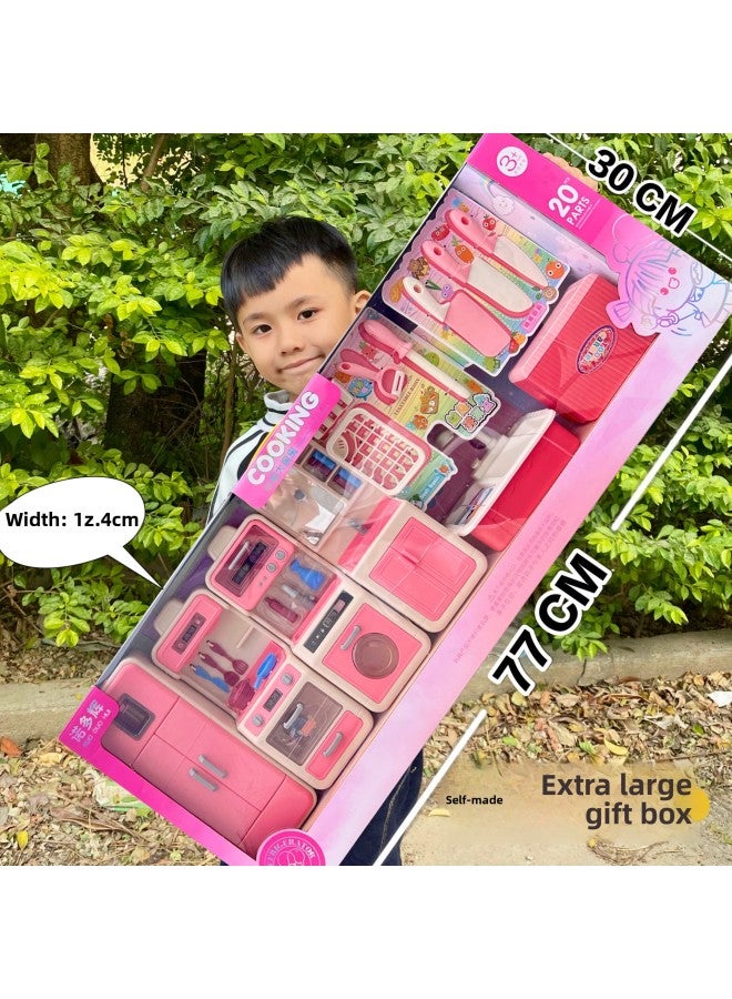 Children And Girls Toys Simulation Kitchen Play House Toys Suit Educational Toys Training Institutions Renewal Gifts-Specifications:Bk088 Diamond Rabbit Table Lamp [big Gift Box]  - Image 2