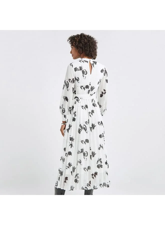 Splash FAV Floral Pleated Midi Dress