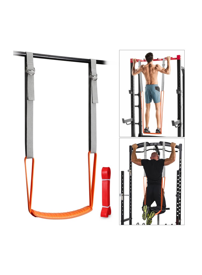 SOLARAE Pull Up Assistance Bands,  88lbs - 132lbs Heavy Duty Resistance Band for Pull Up Assist, Adjustable Weight Size with Fabric Feet/Knee Rest for Chin Up, Powerlifting, Strength Training - Image 1