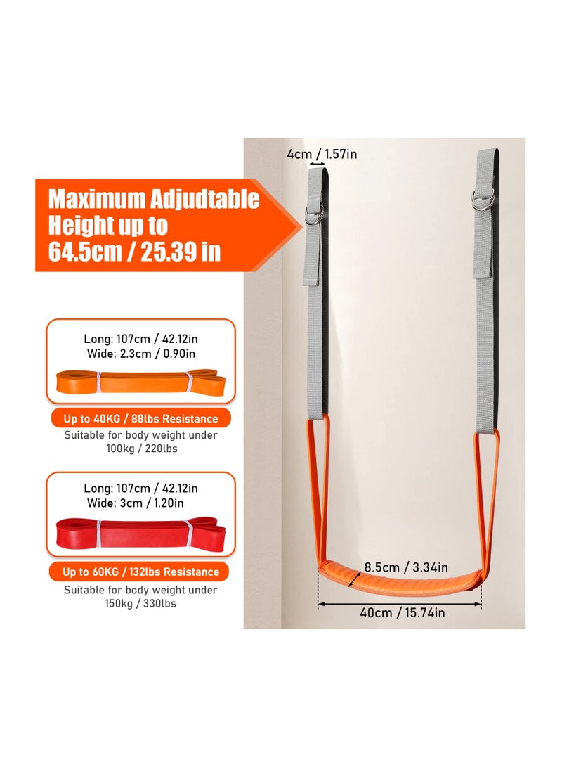 SOLARAE Pull Up Assistance Bands,  88lbs - 132lbs Heavy Duty Resistance Band for Pull Up Assist, Adjustable Weight Size with Fabric Feet/Knee Rest for Chin Up, Powerlifting, Strength Training - Image 2