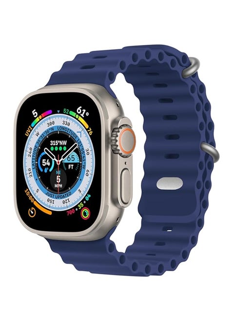 HUAWUAN Ocean Band Compatiable with Apple Watch Ultra 2 Band 49mm 45mm 44mm 42mm for Men Women, Sport Band Adjustable Silicone Strap With Buckle for iWatch Ultra 2 Series 9 8 7 6 5 4 3 SE 1