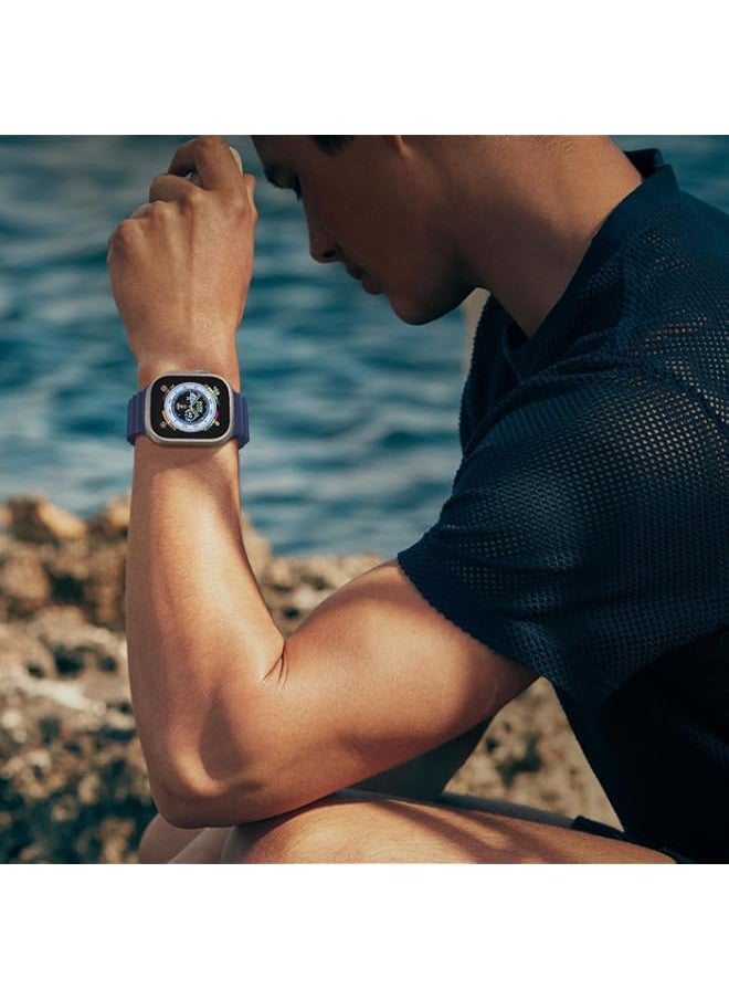 Generic - HUAWUAN Ocean Band Compatiable with Apple Watch Ultra 2 Band 49mm 45mm 44mm 42mm for Men Women, Sport Band Adjustable Silicone Strap With Buckle for iWatch Ultra 2 Series 9 8 7 6 5 4 3 SE 1 - Image 1