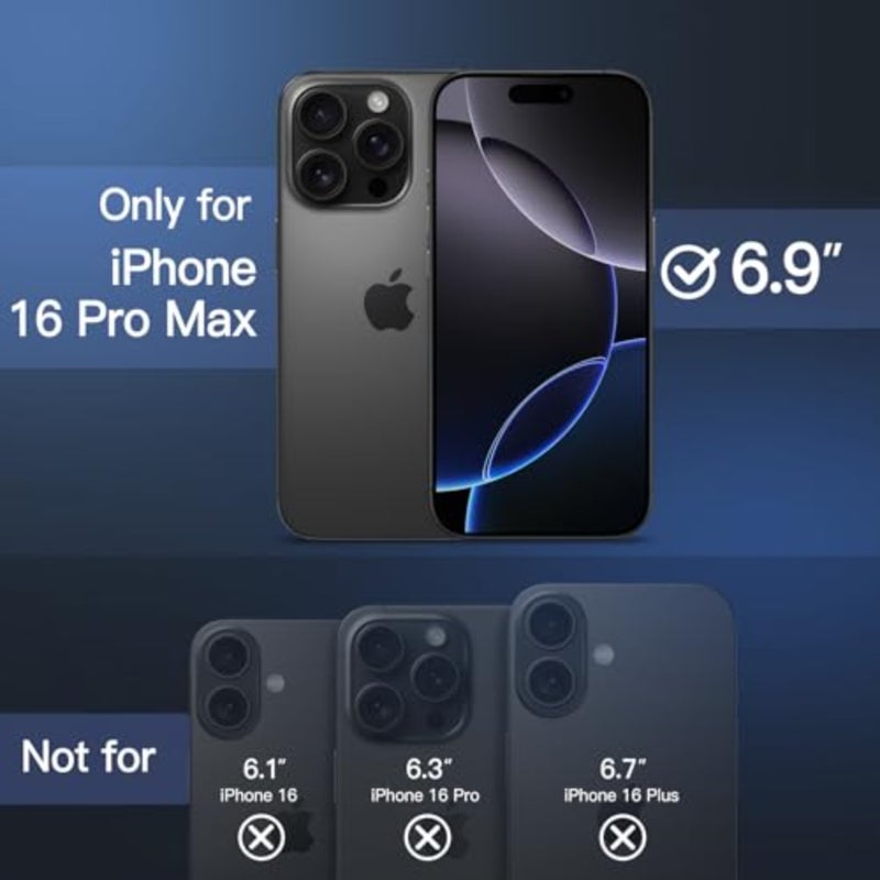 Magnetic case for iPhone 16 Pro Max 6.9-inch: translucent matte polycarbonate, black, MagSafe-compatible, slim shockproof design with camera control button - Image 2