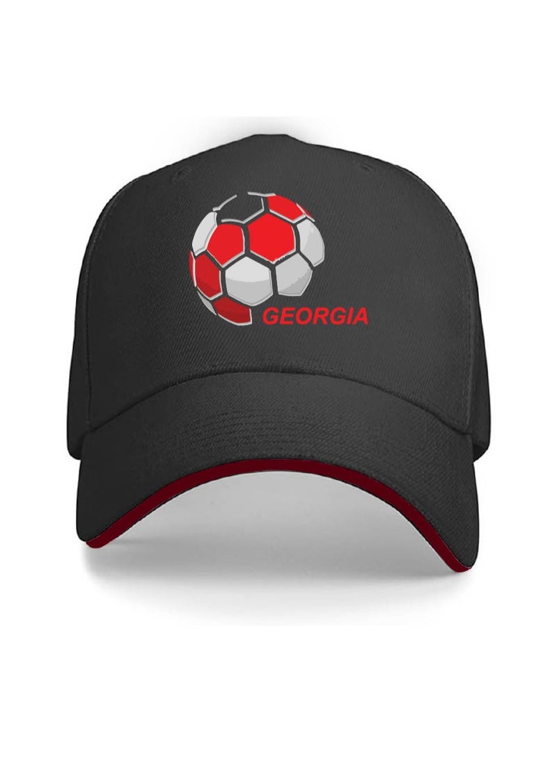 PRINTSHOP4ME Georgia Unisex Adult Football Cap for Both Men and Women With Metal Adjustable Buckle Closure - Perfect for Football Fans, Match Days, Outdoor Activities, and Everyday Wear - Image 1