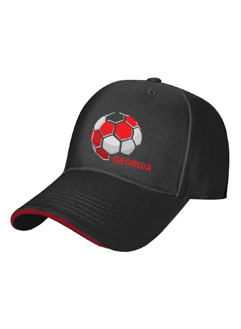 PRINTSHOP4ME Georgia Unisex Adult Football Cap for Both Men and Women With Metal Adjustable Buckle Closure - Perfect for Football Fans, Match Days, Outdoor Activities, and Everyday Wear - Image 2