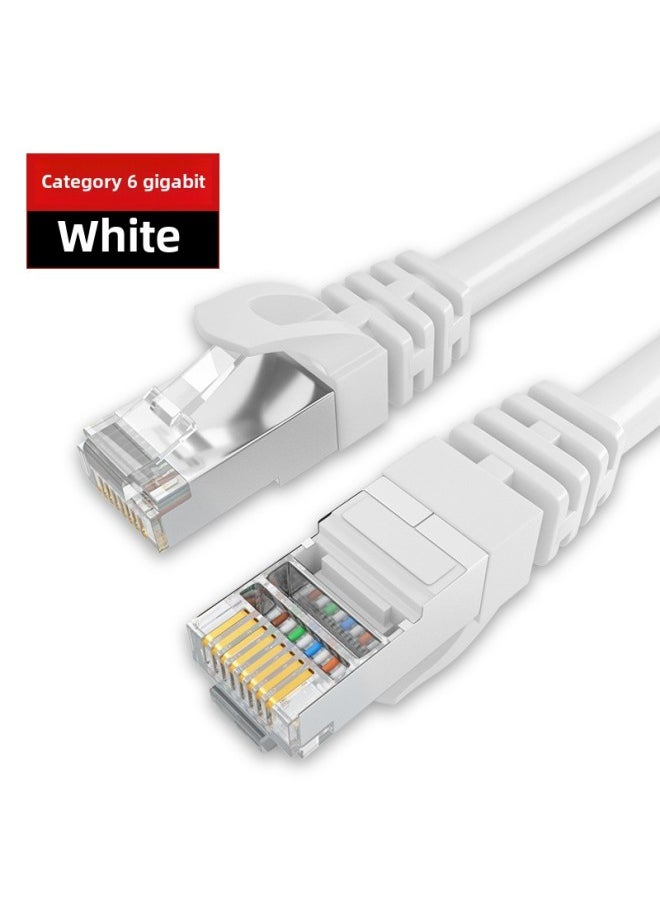 Generic Direct Supply Network Cable Super Six Cat6 E Gigabit Finished Network Jumper High-speed Connection Line Network Cable RJ45-Color:Category Six White-Line Length:3m  - Image 1