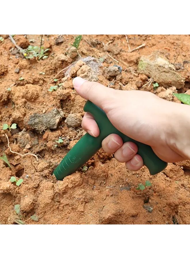 Enhanced Green Manual Soil Drill Tool Ergonomic Grip Efficient Seed Planting Garden Transplanter - Image 2
